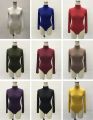 Ypser Solid Knitted Turtle Neck Skinny Warm Bodysuit Women Long Sleeve Bodycon Sheer Body Suit. 