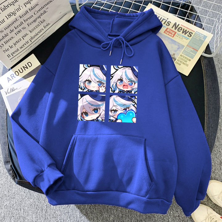 Genshin Impact Furina Hoodie Women Aesthetic Graphic Kawaii Hoodies Woman Autumn Winter Casual Hooded Sweatshirts Anime Clothes