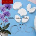 9pcs Orchid Petal Leaf Silicone Veiner Mold Stainless Steel Cutter DIY Fondant Flower Clay Mould Cake Decorating Tools Bakeware. 