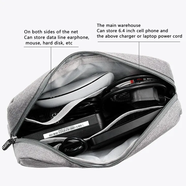2PCS%20Storage%20Bag%20Multifunctional%20Storage%20Bag%20for%20Laptop%20Adapter%20Bank%20Data%20Cable%20Charger,%20Black%20&%20Gray%20-%20Image%204