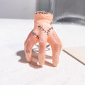 New Wednesday Addams Keychain Pendant Thing Hand Addams Family Keyring Key Chain Student School Bag Accessories Women Men Gifts.