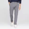 Slim-Fit Chino Gabardine Pants - Grey.