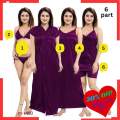 6 Part Indian Best Quality Night Dress for Women - Comfortable and  Nighty. 