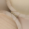Vintage Round Wooden Jewelry Box Organizer Craft Mud Base Lid Lock Storage Case.