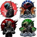 Sakura Racer Samurai Car Sticker JDM Creative Biker Man Decal Windows Car Trunk Decoration Vinyl Car Wrap Anime Accessories. 