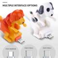 【Ready Stock+FREE Shipping+COD】New 1.2m Rogue Dog Charging Cable For IOS Type-c USB Phone Cable Dog Charger Cable Wire For HuaweiIPhoneXiaomi Data Cable Hot. 