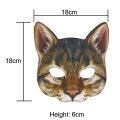 (New)Lifelike Cat Half Face Cover Maquerade Halloween Coplay Party Carnival Prop.