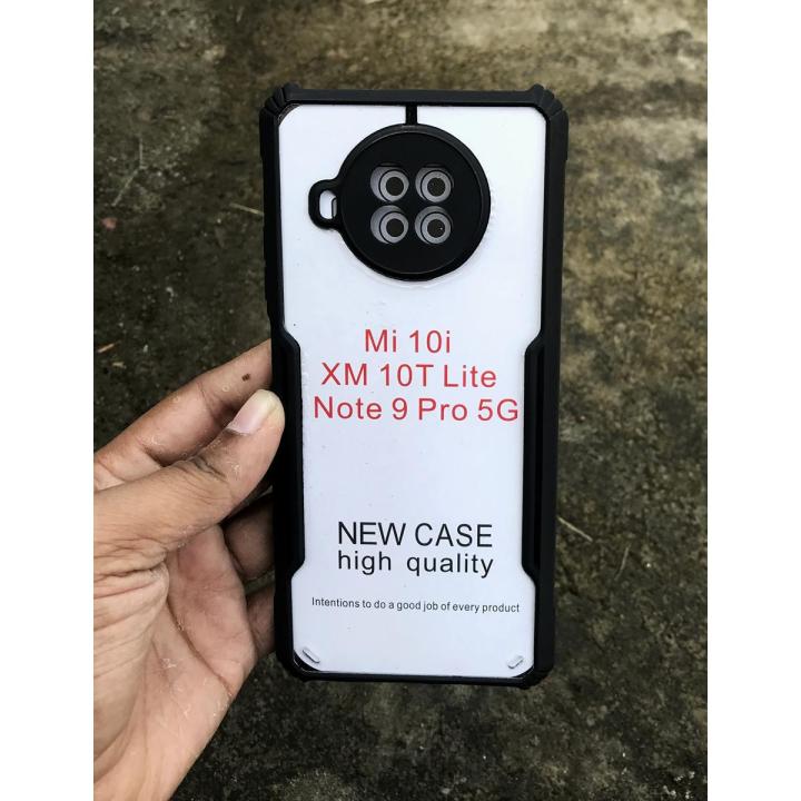 FMPCUON Cover Trasparente + Cordino + Vetro Temperato Per Xiaomi 10T Lite 5G / 10i 5G - Custodia TPU Con Tracolla