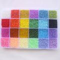 New Product 24 Color Glass Beads 2mm Bracelet Beads Boxed 24000 Electroplating Small Rice-Shaped Beads Accessories. 