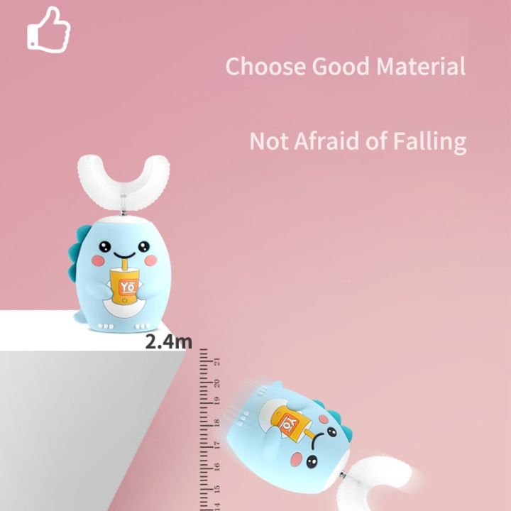 360%C2%B0%20Kids%20Sonic%20Electric%20Toothbrush%20Silicone%20U-Shaped%20Automatic%20Ultrasonic%20Teeth%20Tooth%20Brush%20Cartoon%20Pattern%20Children%20Blue%20Light%20-%20Image%203