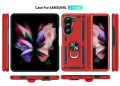 Applicable to New Samsung Z Fold 5 Sergeant Phone Case Folding Car Magnetic Suction Bracket Protective Case Drop-Resistant. 