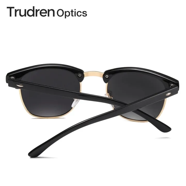 Trudren%20Unisex%20Classic%20Browline%20Polarized%20Sunglasses%20for%20Men%20Horn%20Rimmed%20Square%20Sun%20Glasses%20Womens%20Metal%20Rivets%20Sunglass%20RB3016%20-%20Image%203