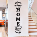 Welcome Home Wall Stickers Simple Door Sticker Bedroom Room Decoration Wall Decal. 