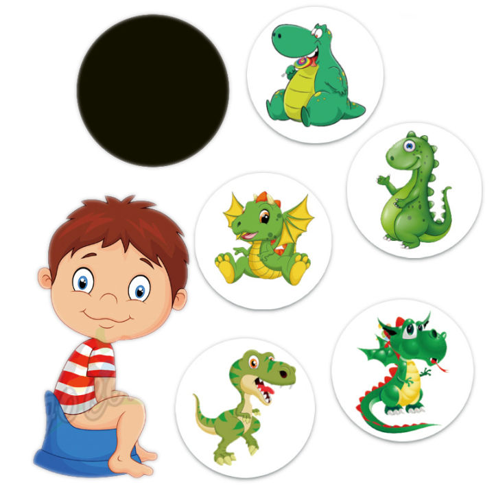 5PCS/set Cartoon Pee Target Pot Stickers Children's Color Changing Stickers Podazz