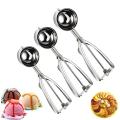 Stainless Steel Scoop Ice Cream Mash Potato Food Spoon. 