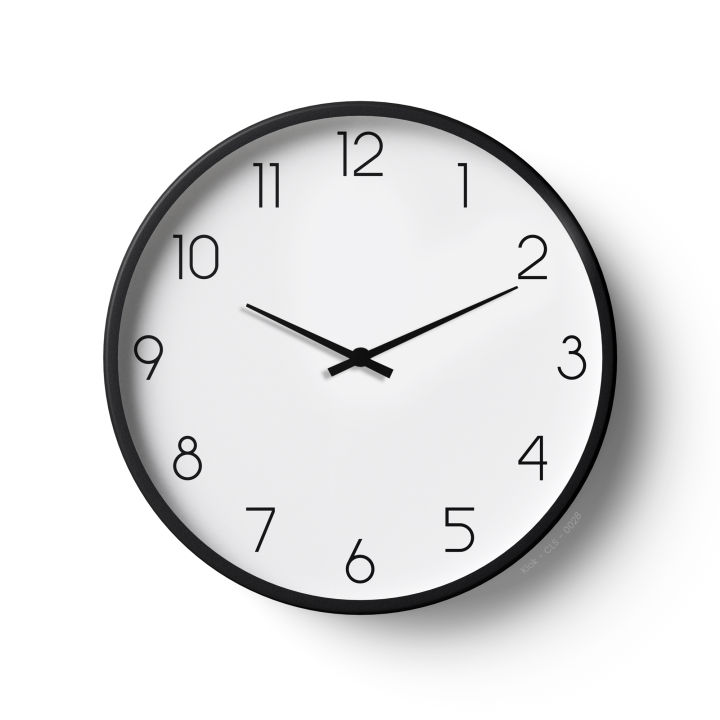 Minimalistic White Wall Clock with Black Numbers |  Mordern Classic White Wall Clock with Black Numbers