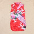 Cheongsam Dress 2Y-8Y Baby Girl Summer Clothes Peacock Sleeveless Slim Traditional Dress Child Girls Clothes Chinese Style Qipao. 
