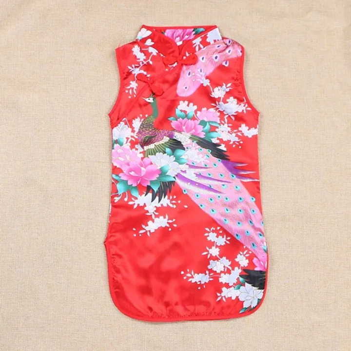 Cheongsam%20Dress%202Y-8Y%20Baby%20Girl%20Summer%20Clothes%20Peacock%20Sleeveless%20Slim%20Traditional%20Dress%20Child%20Girls%20Clothes%20Chinese%20Style%20Qipao%20-%20Image%206
