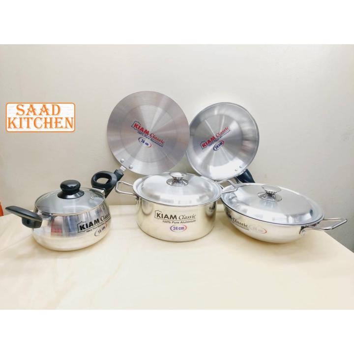 Family Pack 8-Piece Kiam Cookware Set Aluminium Model A950- Upgrade Your Kitchen Essentials With This High-Quality Set