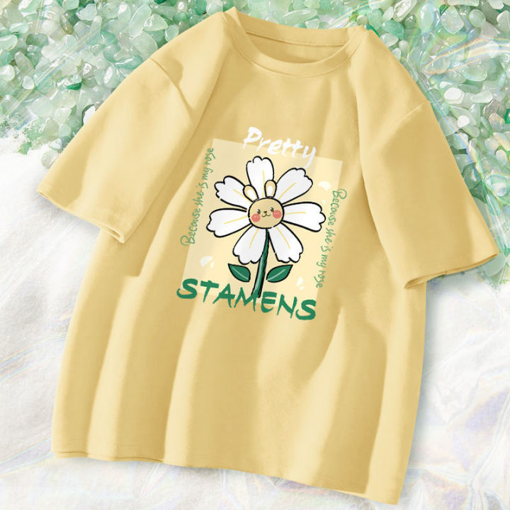 Taro%20Purple%20Cotton%20Short%20Sleeve%20T%20Women's%20T-shirt%20Loose%20All-Matching%20Top%20Summer%20round%20Neck%20Korean%20Style%20ins%20Wind%20Half%20Sleeve%20-%20Image%202