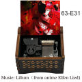Anime Elfen Lied Wooden Music Box Lilium Song Silver Mechanical Boutique Wind Up Grilfriend Birthday Gift Home Decoration. 