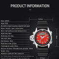 SANDA Men LED Digital Watches Fashion Sport Dual Display Quartz Wristwatch Outdoor Waterproof Military Wristwatches Mens 3008.