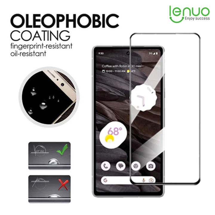 Lenuo 3 Pcs for Google Pixel 8 Pro Screen Protector Full Glue Tempered Glass Film