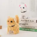 Electric Plush Cat Cognitive Ability Interactive Ability Fine Workmanship Barking Walking Electric Cat Plush Toys for Kids. 