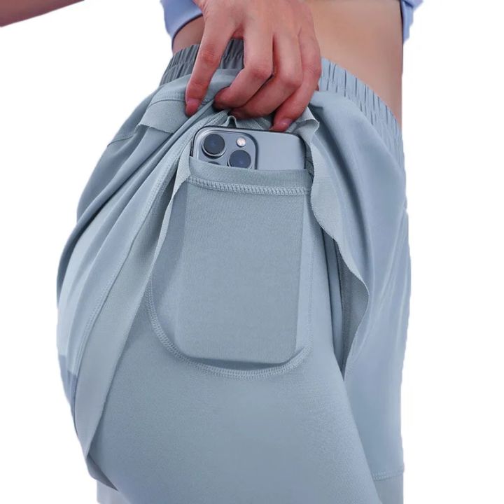 Aiithuug%20Women%202%20In%201%20Running%20Leggings%20with%20Pocket%20Wide%20Elastic%20Waistband%20Workout%20Capris%20Yoga%20Running%20Biker%20Gym%20Sports%20Pants%20-%20Image%204