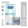 Durex Invisible Super Ultra Thin Condoms - 10pcs Pack(Thailand) - Condom. 