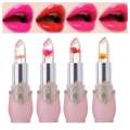 Crystal Jelly Lip Balm Lipstick Flower Temperature Color Changing Lip Gloss Transparent Long Lasting Lipstick Moisturizer Makeup. 