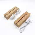 Innovative lamp base for decorative items Stand Wood Resin art accessory base Lighted Decorative USB Crystal Rectangle Wood LED display stand Kids gift lamp holder Display Rectangular crystal lamp. 