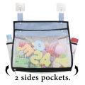 Greater Capacity Bath Toy Organizer,Large Opening, Bottom Zipper. 