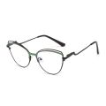 TENGJIAO Cat Eye Eyeglasses Women Computer Optical Spectacle Frame Anti-Blue Light Rays Transparent Glasses Female Clear Lens.