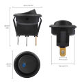 3Pc 12V 20A Rocker Toggle LED Switch Blue Light SPST On-Off Control for Boats Cars Racing Cars Off-Road Vehicles Heavy Trucks RVs ATVs and Anything That Uses a 12 Volt Power. 
