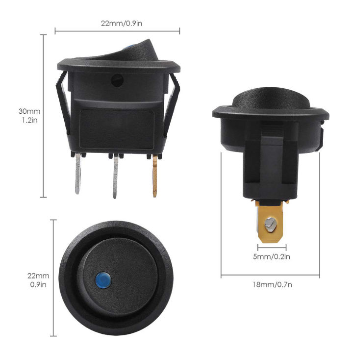 3Pc%2012V%2020A%20Rocker%20Toggle%20LED%20Switch%20Blue%20Light%20SPST%20On-Off%20Control%20for%20Boats%20Cars%20Racing%20Cars%20Off-Road%20Vehicles%20Heavy%20Trucks%20RVs%20ATVs%20and%20Anything%20That%20Uses%20a%2012%20Volt%20Power%20-%20Image%207