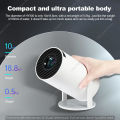 Mini Projector with Android 11, HY300A Home Projector 4K Ultra Hd Support, Smart Magcubic Projector 5G WIFI6 BT5.0 Auto Horizontal Correction, 180°Rotatable Outdoor Projector for Phone/Laptop (White). 