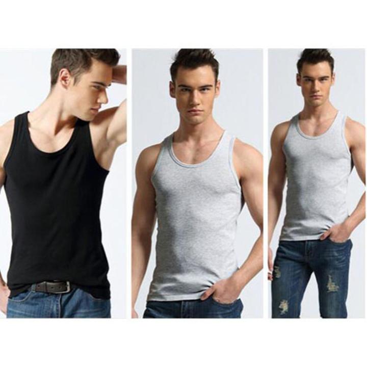 Summer New White Men Cotton TaTop Fitness Sleeveless Srt T Shirt Elegant Man Bottoming Tees Streetwear White Tanks