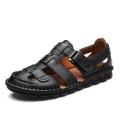Comfortable Handmade Sandals Men Sandals  Leather Soft Summer Men's Shoes Retro Sewing Casual Beach Shoes Big Size 38-46. 