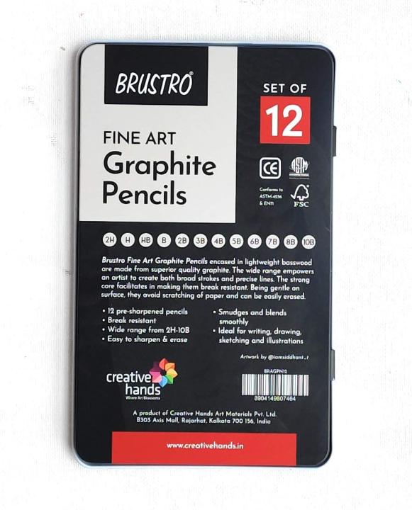 BRUSTRO%20Artists%20Fineart%20Graphite%20Pencil%20Set%20of%2012%20(10B-2H)%20with%20Elegant%20Tin%20Box%20-%20Image%205