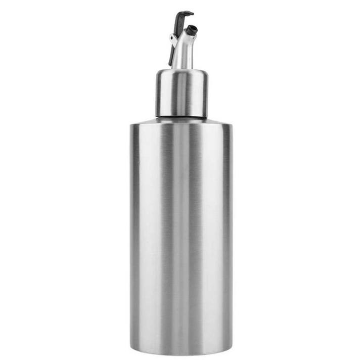 550mL Stainless Steel Oil Bottle Vinegar Sauce Dispenser Container Kitchen Use