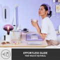 Logitech Desk Mat - Studio Series, Multifunctional Large Desk Pad, Extended Mouse Mat, Office Desk Protector with Anti-Slip Base, Spill-Resistant Durable Design-Lavender.