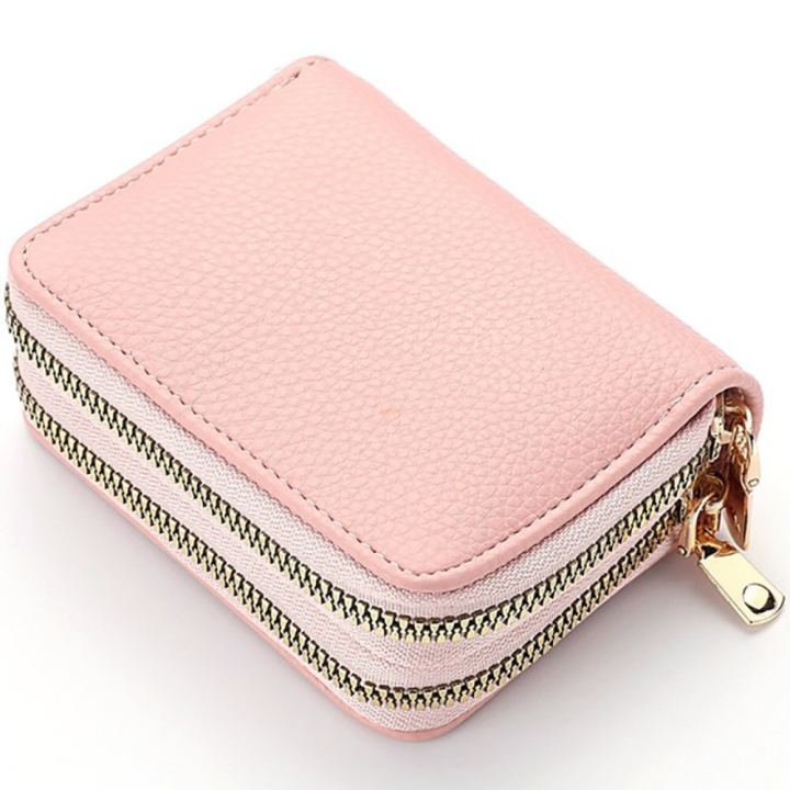 Fashionable ID Holder For Women Zippered Purse With Multi Card