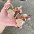 Elegant Jelly Color Heart Shape Hair Clips for Women Girls Sweet Transparent Acrylic Hair Accessories Delicate Jewelry Hairpin. 