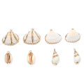 5pcs Natural Shell Pendant Conch Shell Charms For Jewelry Necklace Making DIY EarringPendant Gift Accessorie Wholesale. 