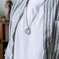 Stainless Steel Square Triangle Chain Necklace For Men. 