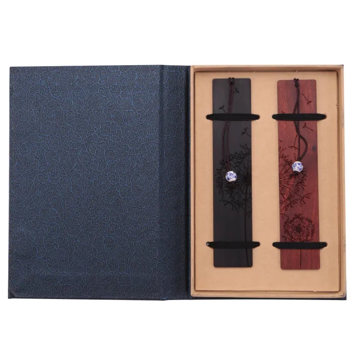 Handmade Natural Wooden Bookmark Gift Box Set, for Teachers,Women,Men ...