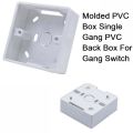 Molded PVC Box SINGLE Gang PVC Back Box For Gang Switches Gang Socket 86x85x33mm Faceplate Wall Mount Switch Socket White PVC Deep Box. 