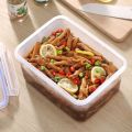 Easy Use With Lid Transparent Sealed Box Microwave-heated Stackable Refrigerator Storage Box Odorless Square Shape Food Freezer Box Home Decor.