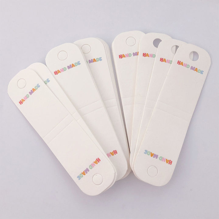 50PCS Hair Clip Half Folded Card Hair Accessories Cardboard Display Card Labels Hair Rope Packaging Hanging Tag Cardboard Label Luyo
